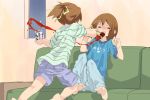  2girls blush food hirasawa_ui hirasawa_yui k-on! kuroba ponytail tears 