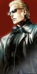  albert_wesker blonde_hair capcom checkered glowing glowing_eyes male realistic red_eyes resident_evil solo sunglasses turtleneck wolfina zipper 