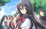  black_hair blue_eyes flyable_heart itou_noiji kimi_no_nagori_wa_shizuka_ni_yurete long_hair shirasagi_mayuri 