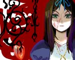  alice_(wonderland) american_mcgee&#039;s_alice american_mcgee's_alice blood ein_(artist) ein_(long_cake) green_eyes heart jewelry necklace 