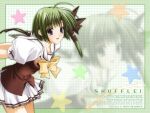  green_hair seifuku shigure_asa shuffle violet_eyes 