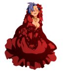  bonnet breasts cross dress flower genderswap gown jewelry kamina kneeling matsukaze_yukiji necklace red_dress rose short_hair smile solo tengen_toppa_gurren_lagann wink 