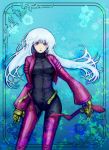  bad_id belt breasts gloves king_of_fighters kula_diamond long_hair open_clothes phosporus red_eyes skin_tight snk solo turtleneck white_hair zipper 