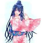  blush highest1192 japanese_clothes kanzaki_kaori long_hair ponytail to_aru_majutsu_no_index violet_eyes yukata 