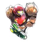  ario arm_cannon armor helmet metroid neon_trim reverse_trap samus_aran sketch varia_suit weapon 