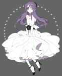  guilty inazuma_eleven kudou_fuyuka long_dress long_hair purple_eyes purple_hair shoes violet_eyes 