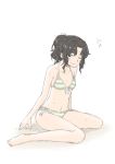  1girl amagami bikini black_eyes black_hair long_hair sinsan solo swimsuit tanamachi_kaoru wavy_hair wink 