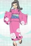  fuurin_kingyou green_eyes japanese_clothes kimono long_hair sakura_taisen sandals soletta_orihime yukata 