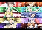  black_eyes black_hair blonde_hair blue_eyes blue_hair brown_eyes brown_hair closed_eyes everyone furude_rika green_eyes green_hair hanyuu higurashi_no_naku_koro_ni horns houjou_satoko houjou_satoshi long_hair maebara_keiichi multiple_girls nakahara_mai ouhina parody ponytail purple_eyes purple_hair ryuuguu_rena seiyuu_connection short_hair siblings sonozaki_mion sonozaki_shion tales_of_(series) twins violet_eyes 