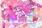  carbonate flower hat purple_hair red_eyes remilia_scarlet solo tea touhou wings 