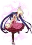  blue_hair dress fang furudo_erika hair_ornament heart kiev pantyhose twintails umineko_no_naku_koro_ni 