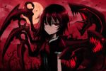  black_hair gia houjuu_nue red_eyes short_hair solo touhou wings 