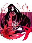  flower long_hair oichi red_eyes sengoku_basara solo tarako_(artist) tarako_supa very_long_hair 