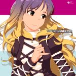  fingernails gradient_hair highres hijiri_byakuren idolmaster long_hair multicolored_hair nails parody solo supuzawa touhou yellow_eyes 