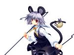  grey_hair jewelry mouse mouse_ears mouse_tail nazrin red_eyes riv tail touhou transparent_background 
