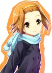  brown_hair coat hairband k-on! scarf short_hair smile solo tainaka_ritsu uehara_yukihiko 