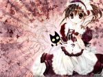  apron cat flower frills headdress lace maid pita_ten shia wallpaper 
