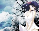  fate/stay_night fate_(series) haoto_luna matou_sakura sky wallpaper white_dress 