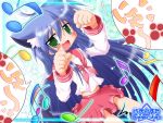  animal_ears blue_hair catgirl green_eyes izumi_konata lucky_star 