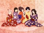  haruno_sakura hyuuga_hinata japanese_clothes kimono mitarashi_anko naruto shizune yuuhi_kurenai 