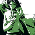  bob_cut cape command_spell fate/zero fate_(series) green hand_on_shoulder male necktie nonosaki rider_(fate/zero) waver_velvet white_background 