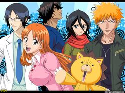  bleach inoue_orihime ishida_uryuu kon kuchiki_rukia kurosaki_ichigo sado_yasutora 