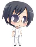  black_eyes black_hair chibi dude glasses kuzumi_hiroshi lowres ookamikakushi pac-man_eyes school_uniform suntail 