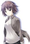  big_wednesday breasts brown_eyes brown_hair large_breasts sawakura_misaki shirt short_hair solo turtleneck white_album 