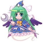  choudenji_nuko ghost green_eyes green_hair hair_ornament hat long_hair lowres mima ribbon scarf simple_background skirt solo staff touhou transparent_background very_long_hair wings witch_hat wizard_hat 