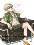  heart jewelry open_clothes open_shirt origami shirt shorts sunglasses to_aru_majutsu_no_index tsuchimikado_motoharu zoff_(daria) 