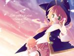 green_eyes jewelry majokko_a_la_mode red_hair redhead silvia_aizetto thigh-highs thighhighs wallpaper witch 