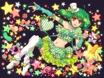  amano_(tsubakicome) bow cake candy food frills gathers green_hair hat heart lollipop macaron macross macross_frontier midriff mini_top_hat nail_polish_bottle navel pastry pocky ranka_lee red_eyes short_hair smile solo star thigh-highs thighhighs top_hat 
