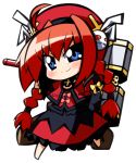  blue_eyes braid chibi dress gloves graf_eisen long_hair mahou_shoujo_lyrical_nanoha mahou_shoujo_lyrical_nanoha_a&#039;s mahou_shoujo_lyrical_nanoha_a's red_hair redhead shun_ss smile transparent_background twin_braids vita 