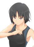  amagami bare_shoulders black_hair breasts brown_eyes competition_swimsuit highres mgoh2 nanasaki_ai one-piece_swimsuit short_hair solo swimsuit 