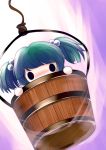  bucket chibi green_hair hair_bobbles hair_ornament highres in_bucket in_container kisume touhou yume_shokunin 