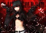  black_hair black_rock_shooter horns long_hair lulu_season midriff navel red_eyes 