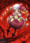  bow chain flandre_scarlet hat nai-tech naitou_ryuu open_mouth red_eyes side_ponytail solo touhou wings 