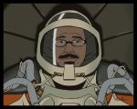  beard facial_hair glasses helmet kon_satoshi male nina_matsumoto parody sennen_joyuu spacesuit 