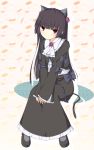  animal_ears bad_id bangs black_hair blunt_bangs blush bow cat_ears cat_tail dress frills frown gokou_ruri gothic_lolita hairband hime_cut lolita_fashion long_hair mole ore_no_imouto_ga_konna_ni_kawaii_wake_ga_nai pantyhose purple_eyes tail violet_eyes 