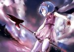  bad_id chikamichi cloud clouds hairband highres polearm remilia_scarlet spear spear_the_gungnir thigh-highs thighhighs touhou weapon 