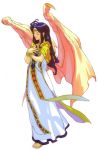  bracelet breath_of_fire breath_of_fire_ii closed_eyes highres jewelry long_hair official_art sandals simple_background solo valerie_bateson wings yoshikawa_tatsuya 