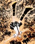  blink checkered checkered_skirt falling full_body kagamine_rin leg_warmers nobusnow outstretched_arms smile solo spread_arms tiger_rampage_(vocaloid) upside-down vocaloid wink 