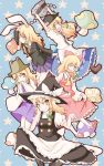  daigorou hakurei_reimu hakurei_reimu_(cosplay) hat highres hinanawi_tenshi hinanawi_tenshi_(cosplay) kirisame_marisa moriya_suwako moriya_suwako_(cosplay) new_super_marisa_land reisen_udongein_inaba reisen_udongein_inaba_(cosplay) ribbon touhou 