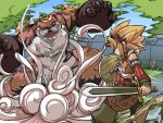  battle blonde_hair fighting mato-k mice rune_factory rune_factory_3 shield sword weapon 