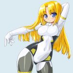  arnval blonde_hair blue_eyes busou_shinki dd_(artist) long_hair mecha_musume simple_background solo wide_hips 