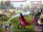  army barding battle camus cape castle epic fake_screenshot fire_emblem halberd headband heads-up_display horse ike kinoeneko lyndis_(fire_emblem) marth musou_orochi parody polearm roy roy_(fire_emblem) sengoku_musou shield shin_sangoku_musou spear sword war weapon 