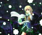  blonde_hair gayprince green_eyes highres mizuhashi_parsee pointy_ears scarf short_hair solo touhou 