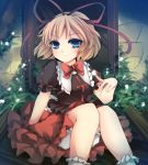  bloomers blue_eyes bow bowtie dress hair_bow medicine_melancholy moccy sitting touhou 