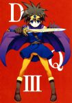  boots brown_hair cape circlet dragon_quest dragon_quest_iii elbow_gloves gloves highres leggings pantyhose roto sword tomose_shunsaku weapon yellow_legwear 