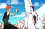  bleach chain cloud irony kurosaki_ichigo moni158 orange_hair spoilers sword torn_clothes turn_pale weapon 